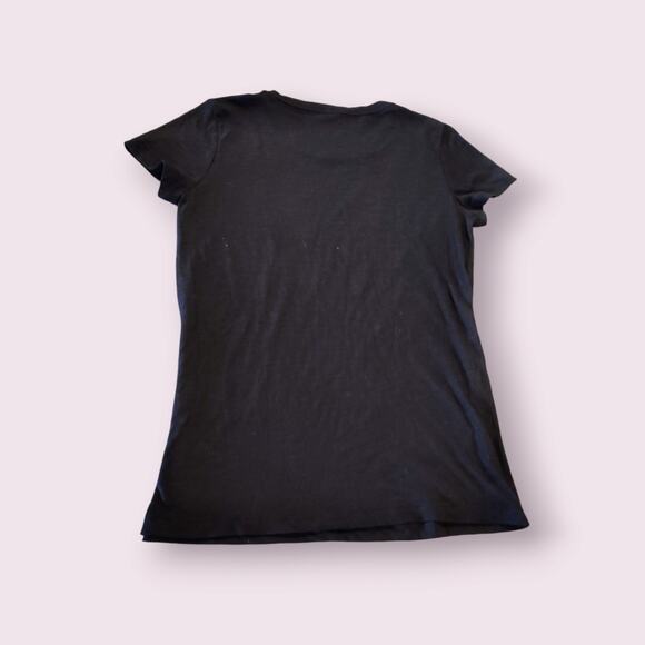 Michael Kors Logo Aviator Glasses T-Shirt Women's Medium Fitted Black‎ Gold - Picture 2 of 5